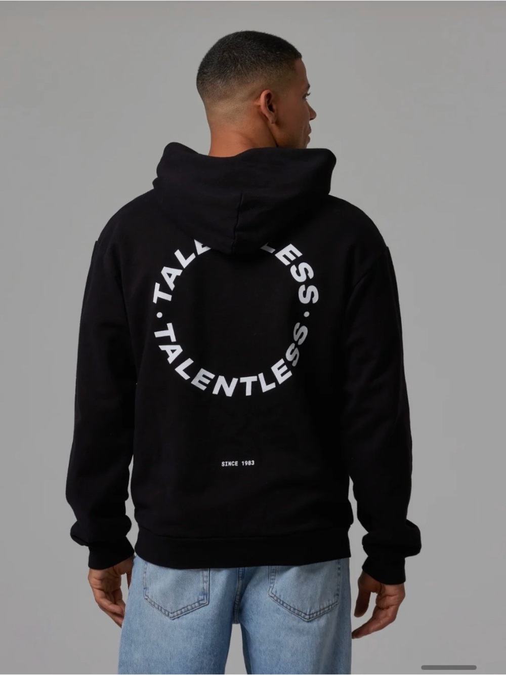 Talentless Men’s Black Graphic Hoodie 100% Cotton